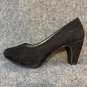 Easy Spirit Neoma Womens 8 Anti Gravity Black Suede Pumps Heels Closed Toe Shoes